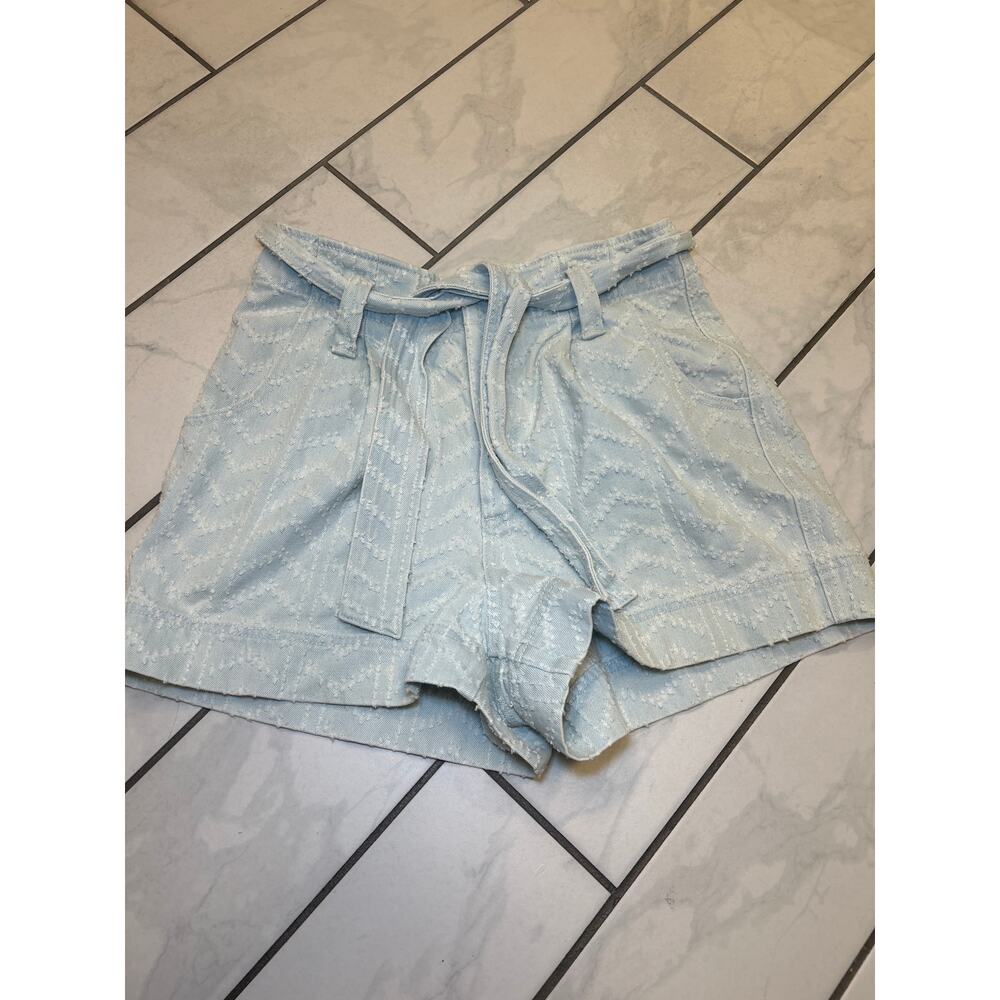 Happy Nature Kate Hudson High Waisted Textured Shorts Paperbag Plus Size 10